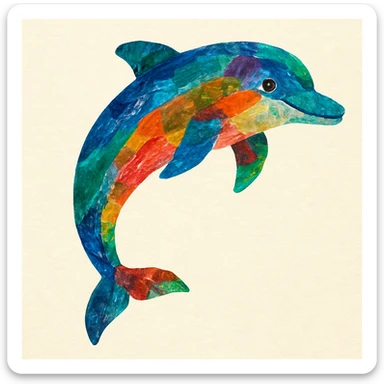 Eric carle dolphin sticker