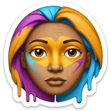 Graffit humani painting top wall sticker