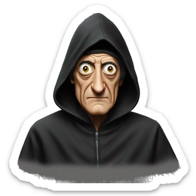 marty feldman black hood squint sticker