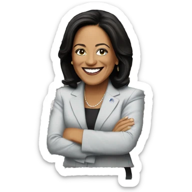 make an emoji of Kamla Harris winning in the USA sticker