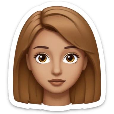 Cheveux un peu plus clair des cils moyen et des sourcils clair sticker