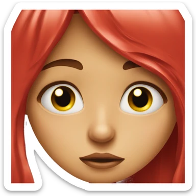 Sad girl red water comes out of her eye  sticker