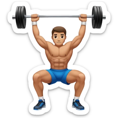 person lifting weights in a gym sticker