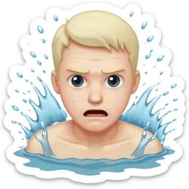 Man drowning sticker