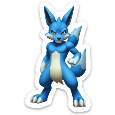 Lucario-WereGarurumon full body sticker