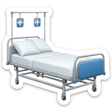 A hospital bed sticker