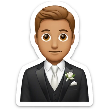 Man with wedding suit  sticker