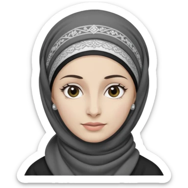 orthodox jewish woman greyscale with tichel turban circa. 1890 sticker