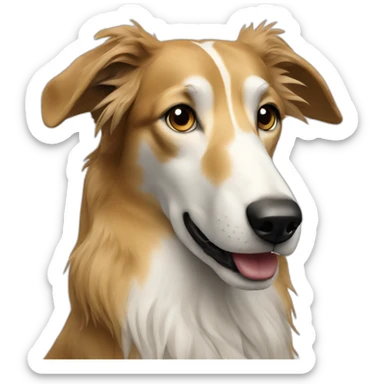 Russian borzoi dog sticker