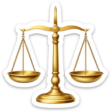 Scales of justice sticker