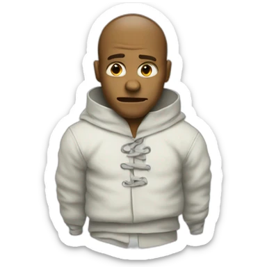 crazy in straight jacket sticker