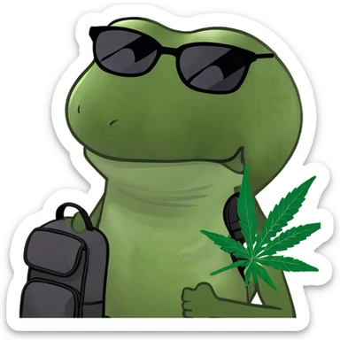 Marijuana leaf sticker