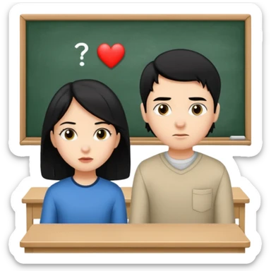 black hair girls ignore boy with blond hair sticker