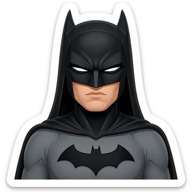 cartoon batman with black widow sticker
