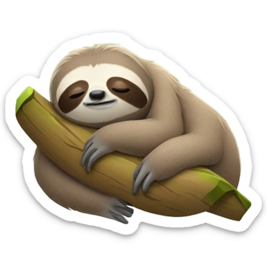Sloth sleeping sticker