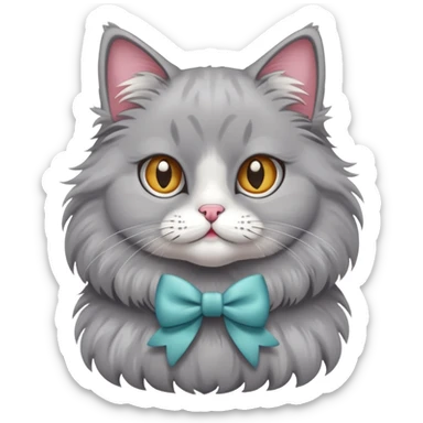 Cat have a bow sticker