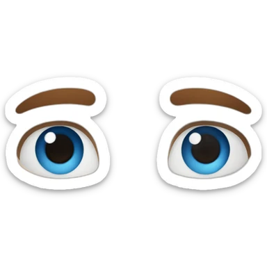 White Male with Blue Eyes, Long Brown Hair, and Freckles sticker