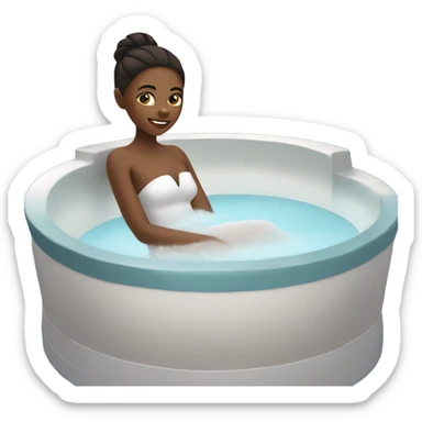 Girl in a spa sticker