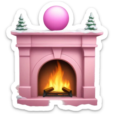 Winter Pink FirePlace sticker