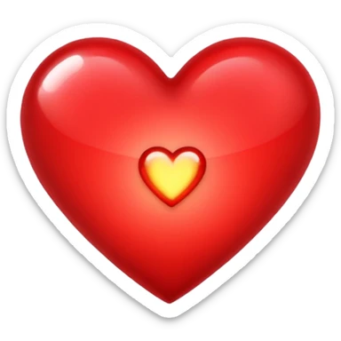 Red hearts glimmering lights  sticker