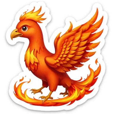 Fire phoenix sticker