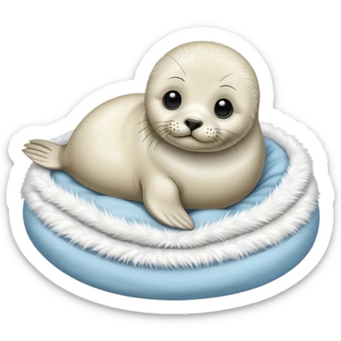 Baby seal in bed sticker