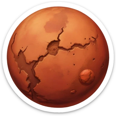 Mars is a round planet sticker