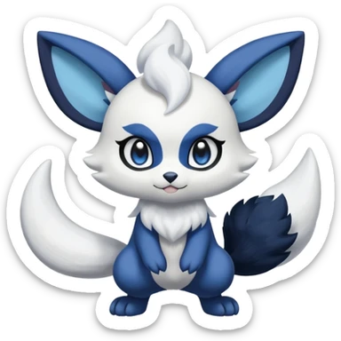 Meowstic-Minccino-Absol-fusion sticker