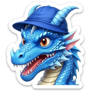 blue hat dragon sticker