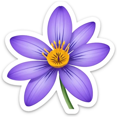 Blue eyed grass flower emoji sticker