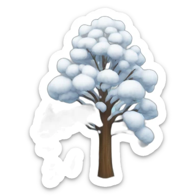 snowy trees sticker