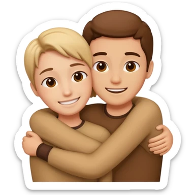 two friends hugging  sticker