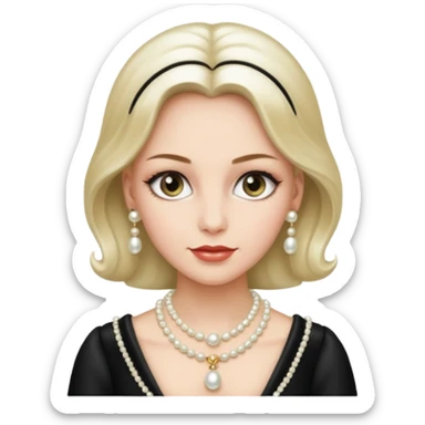 Old Money woman sticker