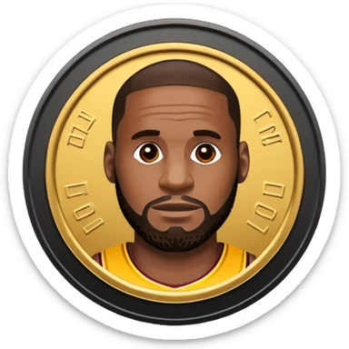 lebron james coin emoji sticker