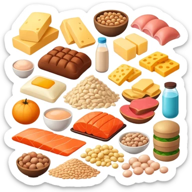Protein food sticker