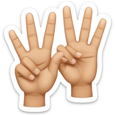 fingers crossed sticker