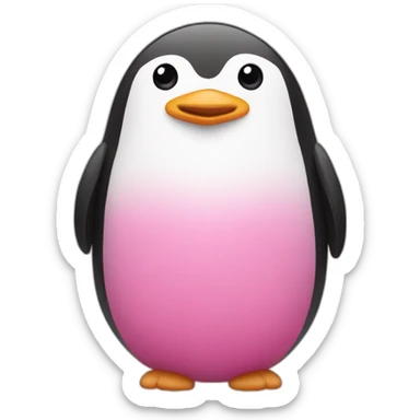 pink pingouin sticker
