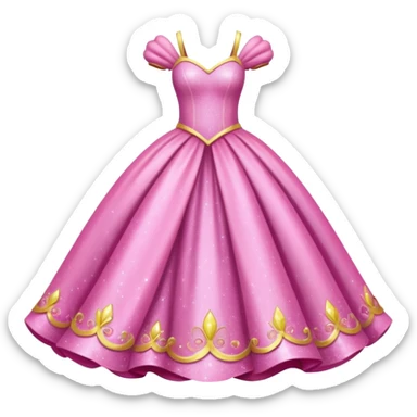 A big princess dress glitter sticker