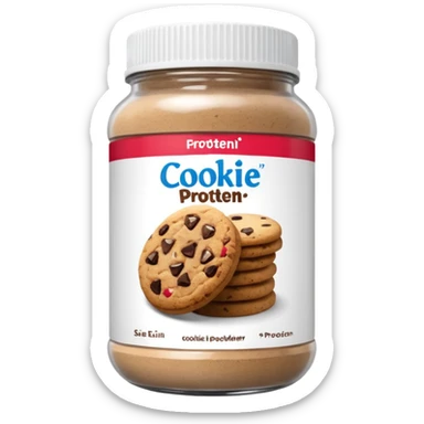 cookie protein powder jar labeled cookie picture icon sticker