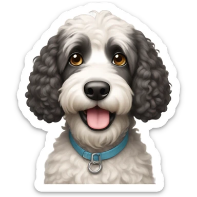 Bernadoodle with an attitude sticker