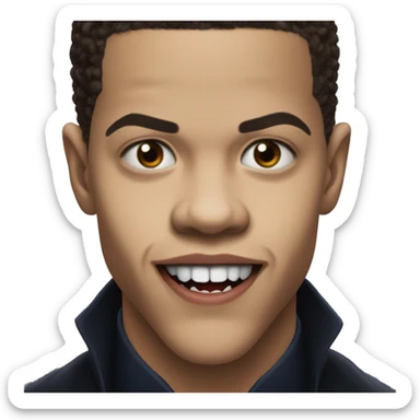 Actor Jacob Anderson as vampire Luis de Point Du Lac interview with the vampire fangs sticker