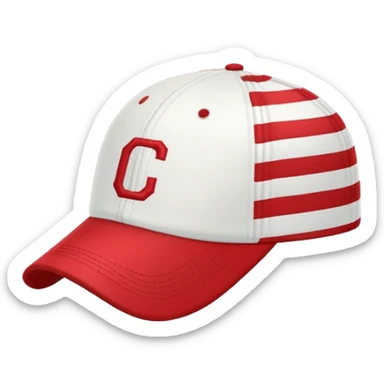 striped Baseball Cap sticker