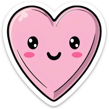Candy heart sticker