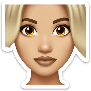 khloe kardashian with long dark red brown hair hazel eyes sticker