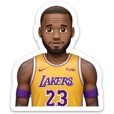 LeBron James Lakers sticker