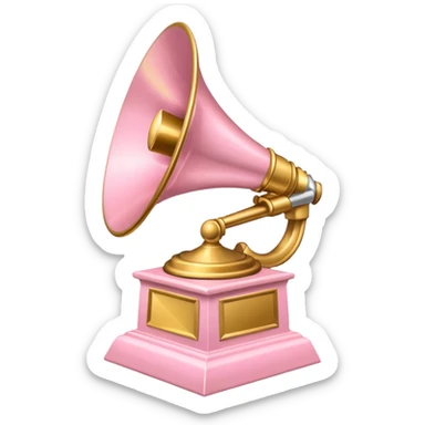 light pink Grammy trophy sticker