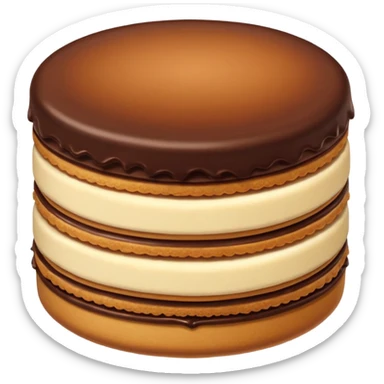 un alfajor triple de dulce de leche y chocolate de portezuelo sticker