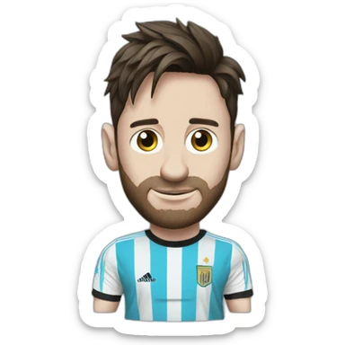 Messi with Belgrano Shirt sticker