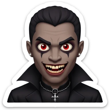 black men Vampires sticker