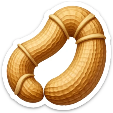 Single Peanut (Figure-eight shape) in its Shell sticker